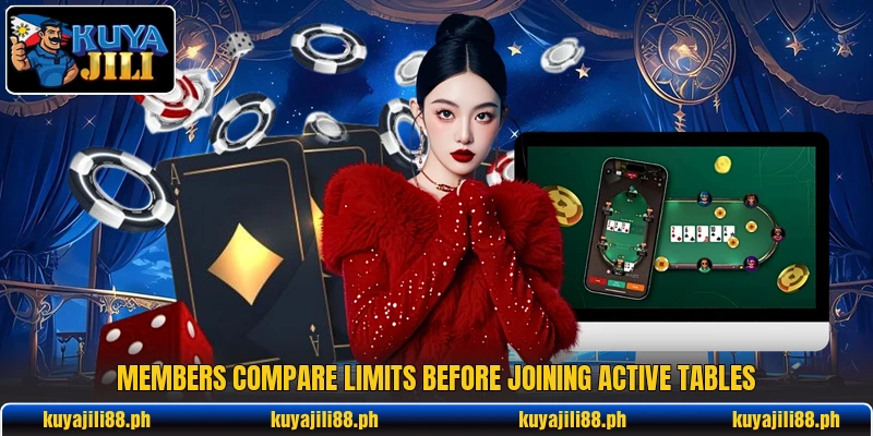Members compare limits before joining active tables Members compare limits before joining active tables