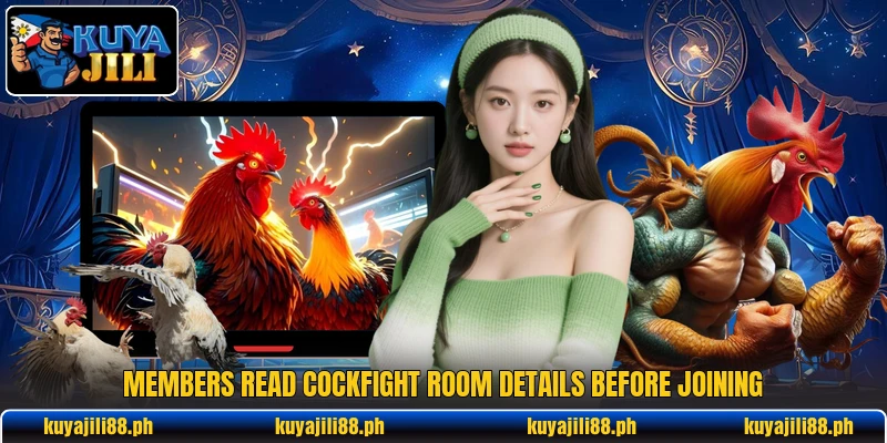 Members read cockfight room details before joining Members read cockfight room details before joining