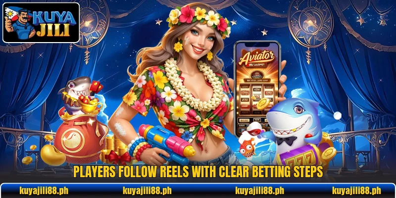 Players follow reels with clear betting steps