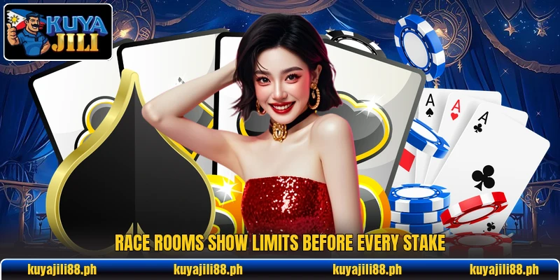 Race rooms show limits before every stake Race rooms show limits before every stake